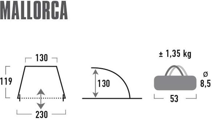 Actual product image High Peak Mallorca (beach tent, 1.35 kg, 1 person)