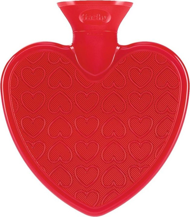 Fashy Herzwärmflasche Doppellamelle rot Thermoplastik (0.70 l)
