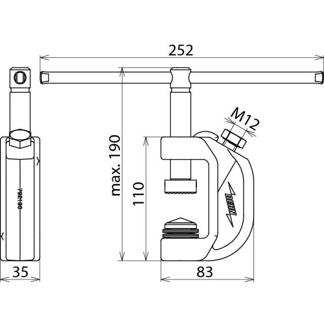 Thumbnail - Dehn 792190 Erdungsfräsklemme Flachprofile -40mm, Elektronikzubehör + Gehäuse