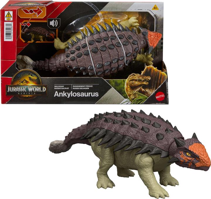Actual product image Jurassic World Wild Roar Ankylosaurus