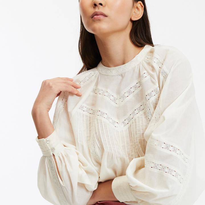 Actual product image La Redoute Collections Bluse mit Rundhalsausschnitt (S)
