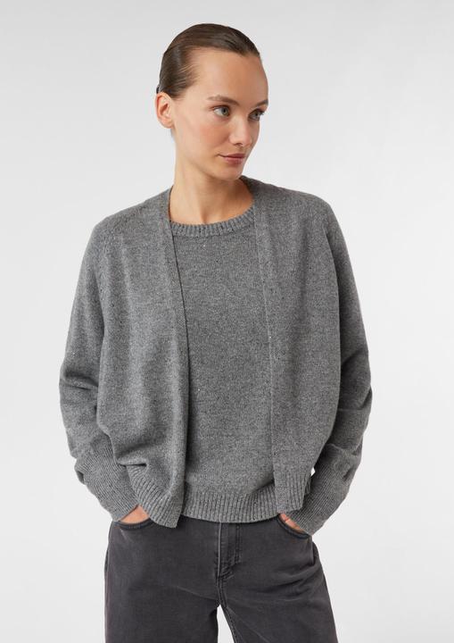 Produktbild Comma Strickjacke Cardigan mit Glitzergarn und Fledermausärmeln (L)