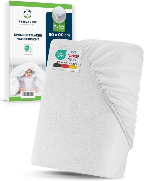 Sensalou Wasserdichtes Spannbettlaken-Set für Babys, Stück