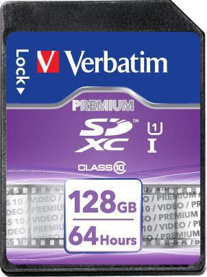 Image du produit Verbatim Carte SDXC classe 10 Premium (128 Go, SDXC, U1, UHS-I)