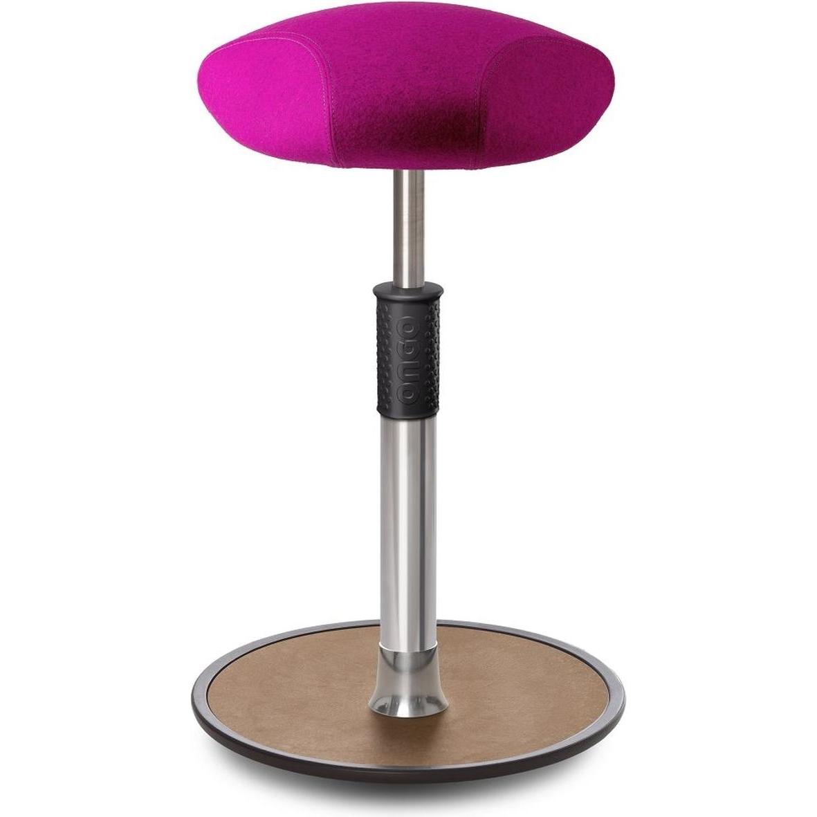 Ongo, Bürostuhl, Sitz- Stehhocker Free Tall Triangel kvadrat Divina Melange Pink Chrom /Natur