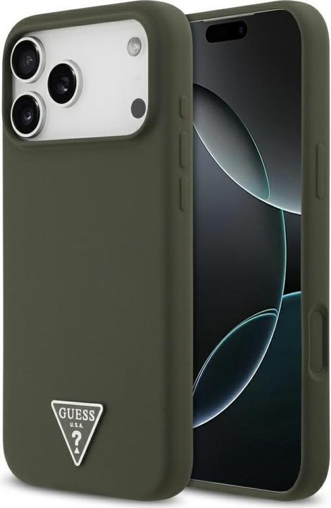 Productafbeelding Guess - Silicone Triangle Logo MagSafe (GUHMP17XSCTRLMA) - iPhone 17 Pro Max - Khaki (Apple iPhone 17 Pro Max)