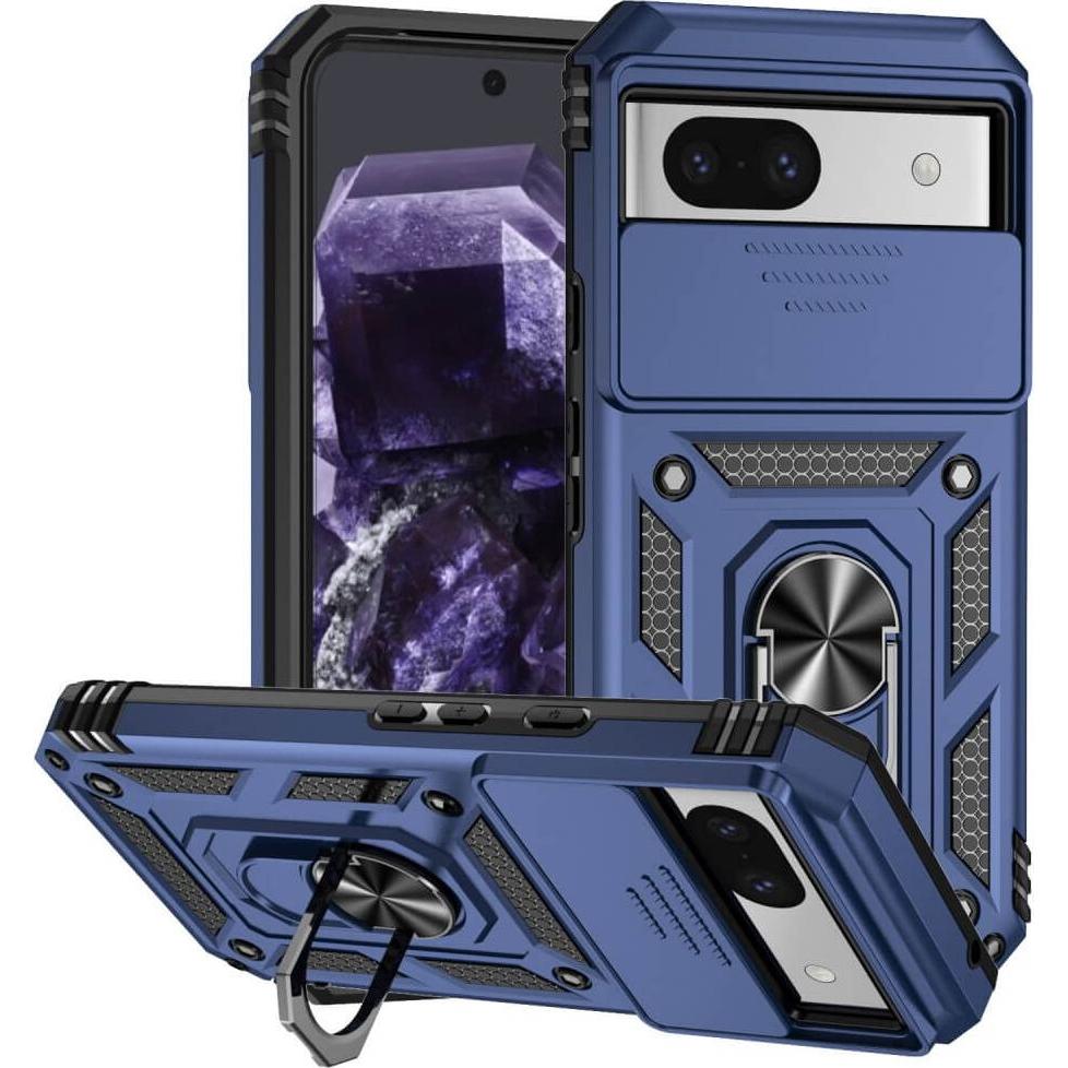 Cover-Discount Google Pixel 8a - Armor Case mit Kickstand (Google Pixel 8a), Smartphone Hülle, Blau