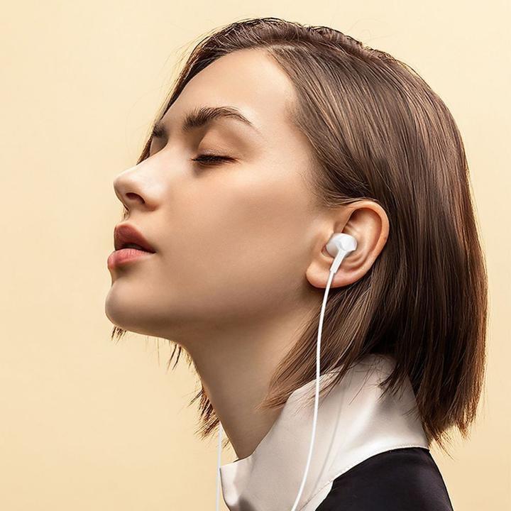 Actual product image Hoco Wired headphones earphones universal with microphone M112 white (Cable)