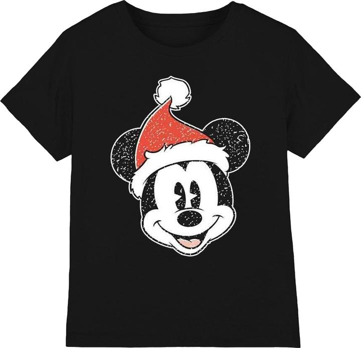 Actual product image Disney Unisex Adult Mickey Mouse Santa Hat T-Shirt (XL)