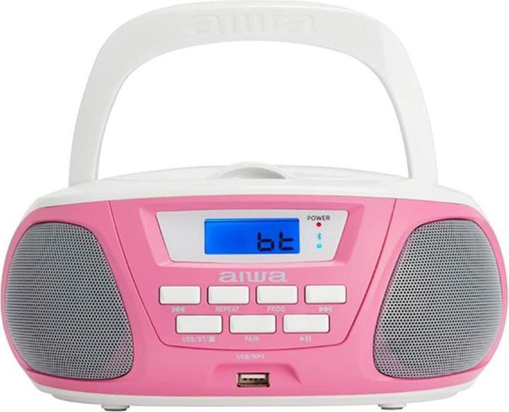Immagine prodotto Aiwa BBTU-300PK Sistema stereo portatile analogico e digitale 5 W rosa (MW, AM, FM, Bluetooth)