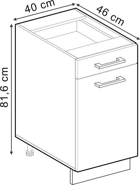 Produktbild Vicco Küchenunterschrank R-Line (40 x 46 x 81.5 cm)