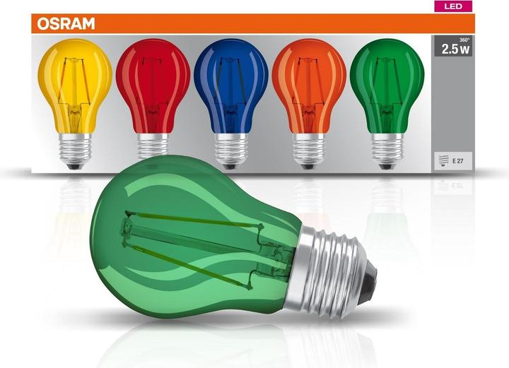Actual product image Osram Star A DécorColor (E27, 2 W, 235 lm, 5 x, G)