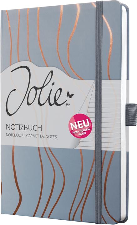 Image du produit Jolie Carnet de notes HC A5 174S lin.gris (A5, À rayures, Couverture rigide)