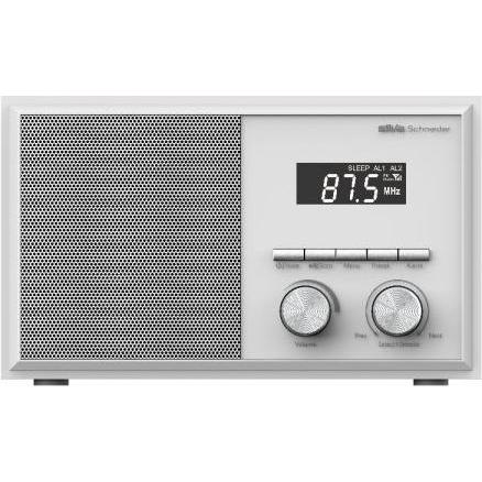 Silva Schneider Mono 1976 BT Radiowecker m. Bluetooth (FM, Bluetooth), Radio, Bianco
