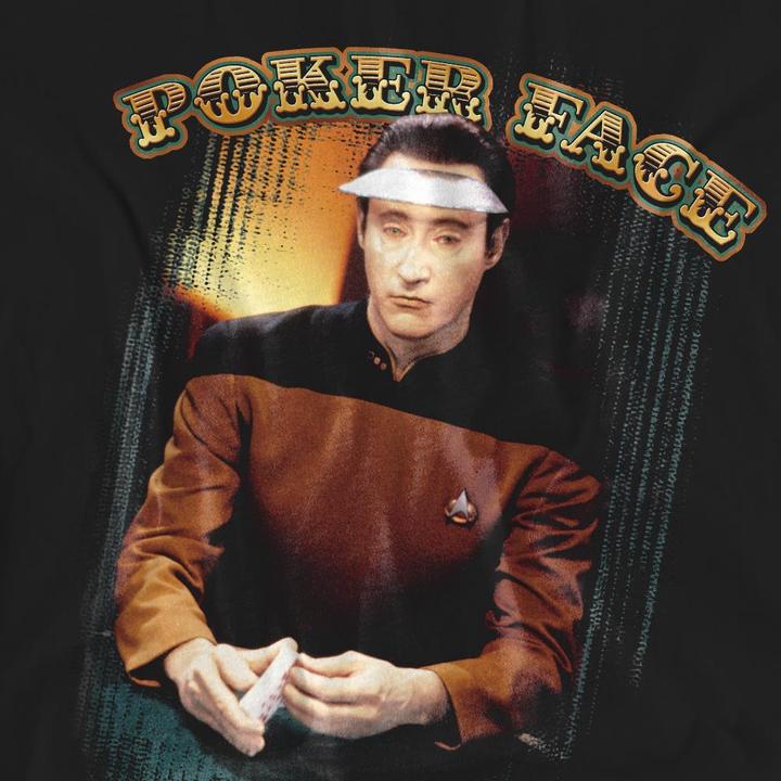 Actual product image Unisex Adult Poker Face T-Shirt (S)