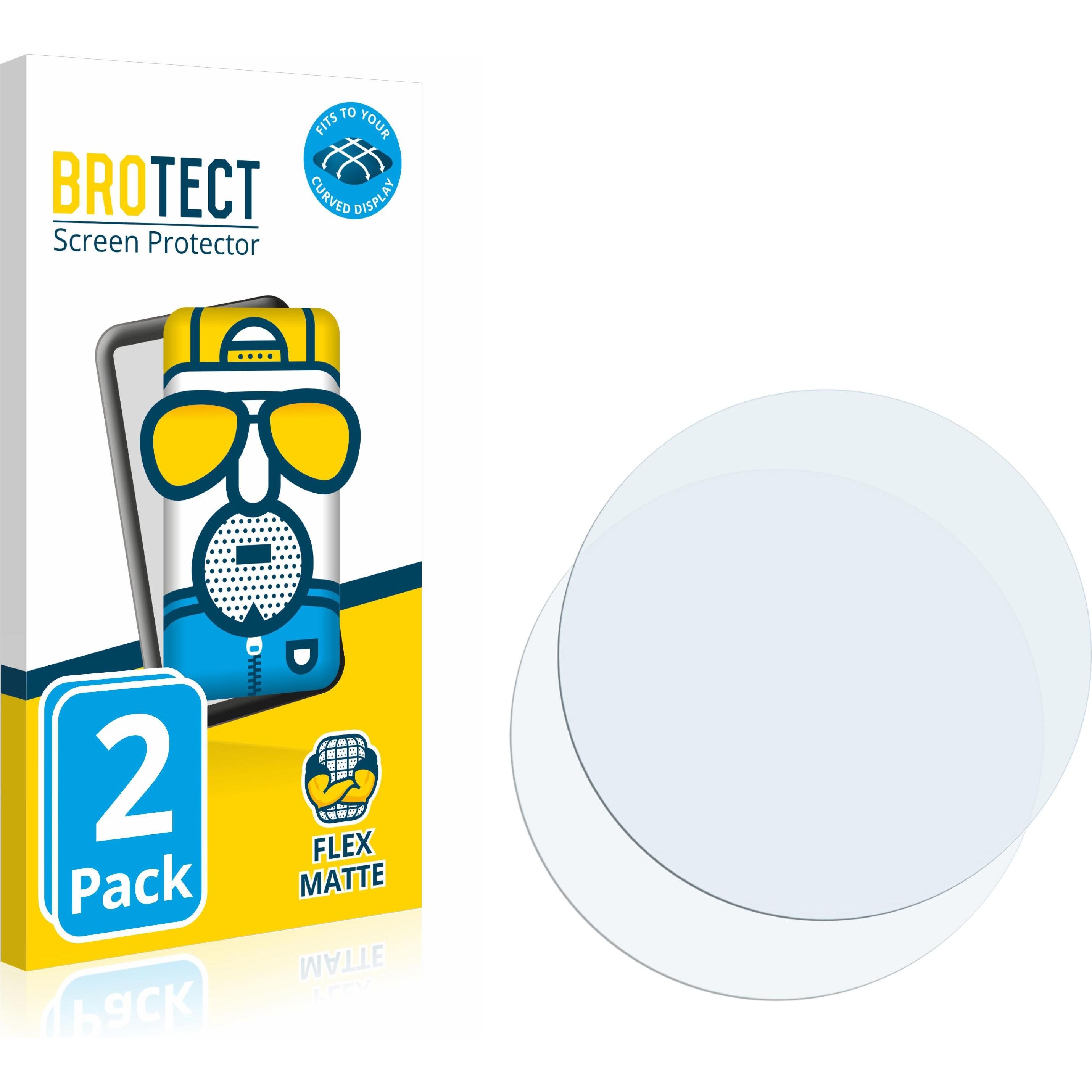 BROTECT Full-Cover Displayschutz Matt, Smartwatch Schutzfolie, Grau