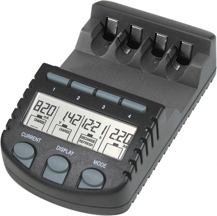 Produktbild AccuCell 4x Sanyo Eneloop XX HR-3UWX 2500mA, Schnelladegerät LCD-Display (4 Stk., AA, 3000 mAh, Ladegerät inkl. Akku)