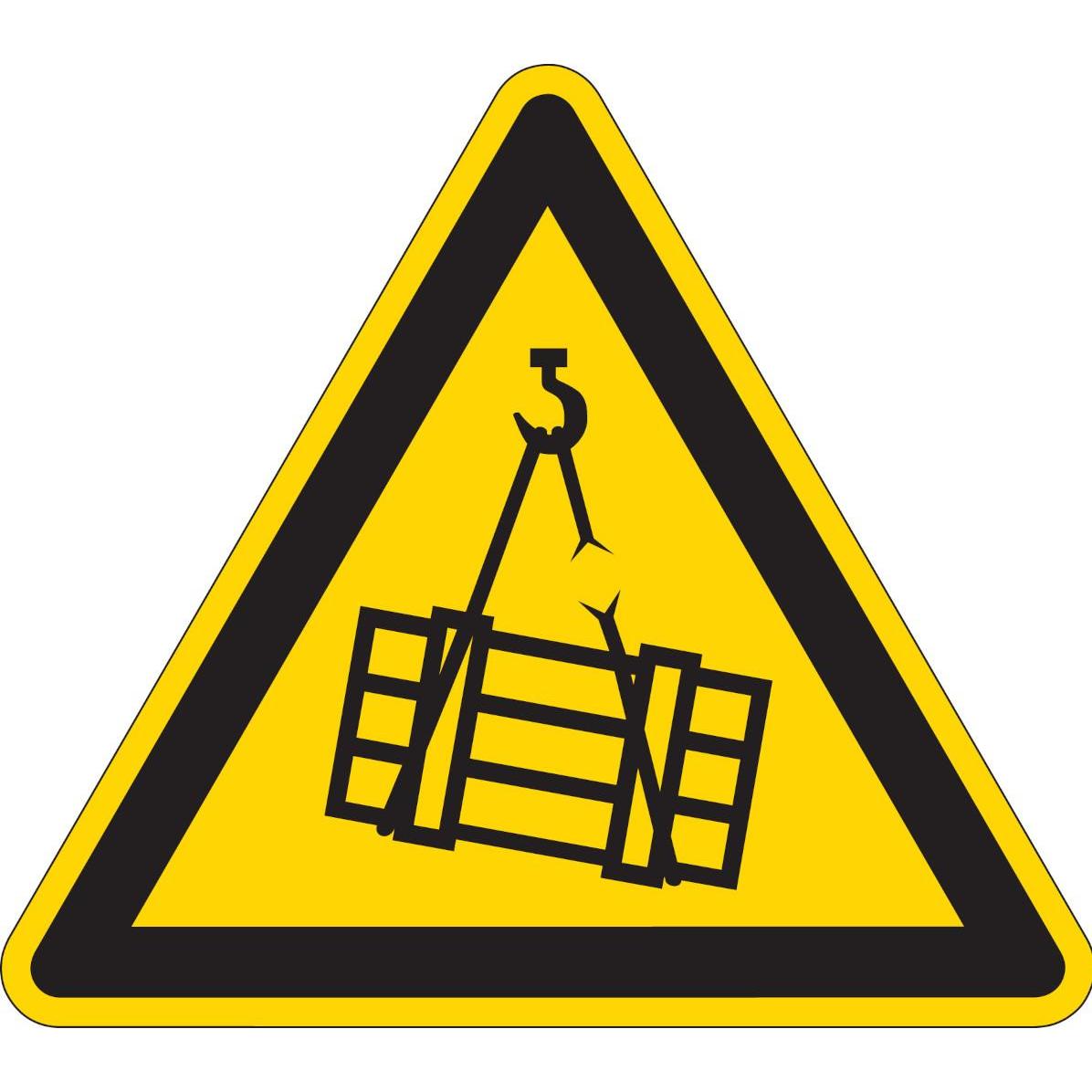 Brady PIC 305-TRI 050-B7541, Warnschilder - Warnung vor schwebender Last (7 Schilder) (250215)