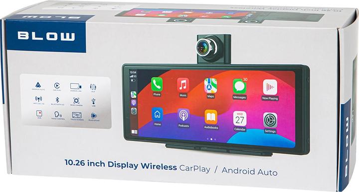 Produktbild Blow Kabellose CarPlay 5.0 Multimedia-Station mit Videorekorder und Rückfahrkamera