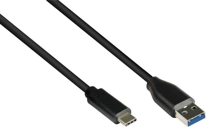 Produktbild Varia Anschlusskabel USB 3.0, USB 3.0 A Stecker an USB-C Stecker, CU, schwarz, 0,5m (0.50 m, USB 3.0)