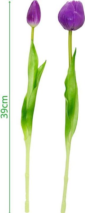 Saska Garden Bukiet 5 Tulipanów Piwoniowych Fioletowych 39cm Jak żywych Dekoracja Wiosenna (39 cm)