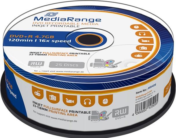 Produktbild MediaRange DVD+R 4.7GB, 25er Spindel (25 x)