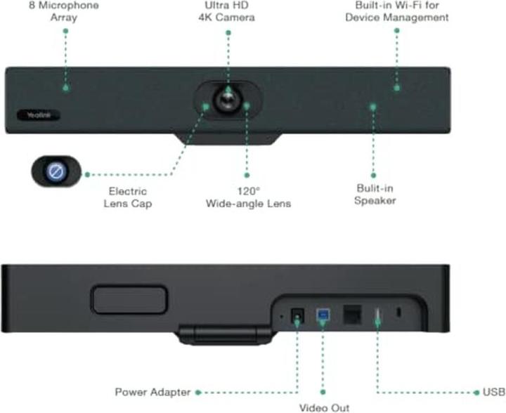 Produktbild Yealink UVC34 USB Video Collaboration Bar All-In-One 4K 30 fps