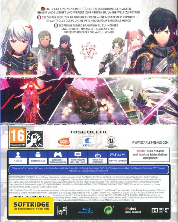 Produktbild Bandai Namco Scarlet Nexus (Free Upgrade to PS5) (inkl. Bonus DLC) (PS4, PS5, DE, FR, IT)