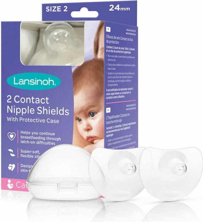 Productafbeelding Lansinoh Klemmen 24 mm, 2 stuks (Eén maat voor iedereen)