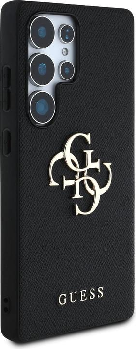 Produktbild Guess Etui Grained Big 4G Logo Small Classic Logo do Samsung Galaxy S25 Ultra czarny (Samsung Galaxy S25 Ultra)