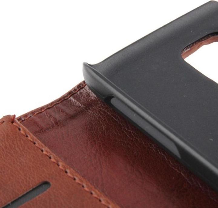 Produktbild König Design Schutzhülle Handytasche (Flip Quer) für Handy Samsung Galaxy S5 / S5 Neo Braun (Samsung Galaxy S5, Samsung Galaxy S5 Neo)