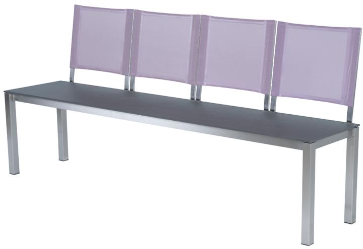 Edelstahl gebürstet, Lila, Schiefer