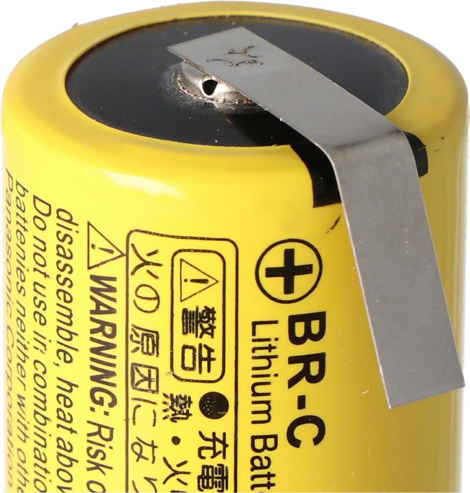 Actual product image Panasonic Akku BR-C Lithium Batterie Baby mit Lötfahnen in U-Form (1 pcs., Device specific, 5000 mAh)