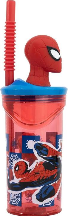 Productafbeelding Spiderman Becher mit Strohhalm Spider-Man CZ11338 3D