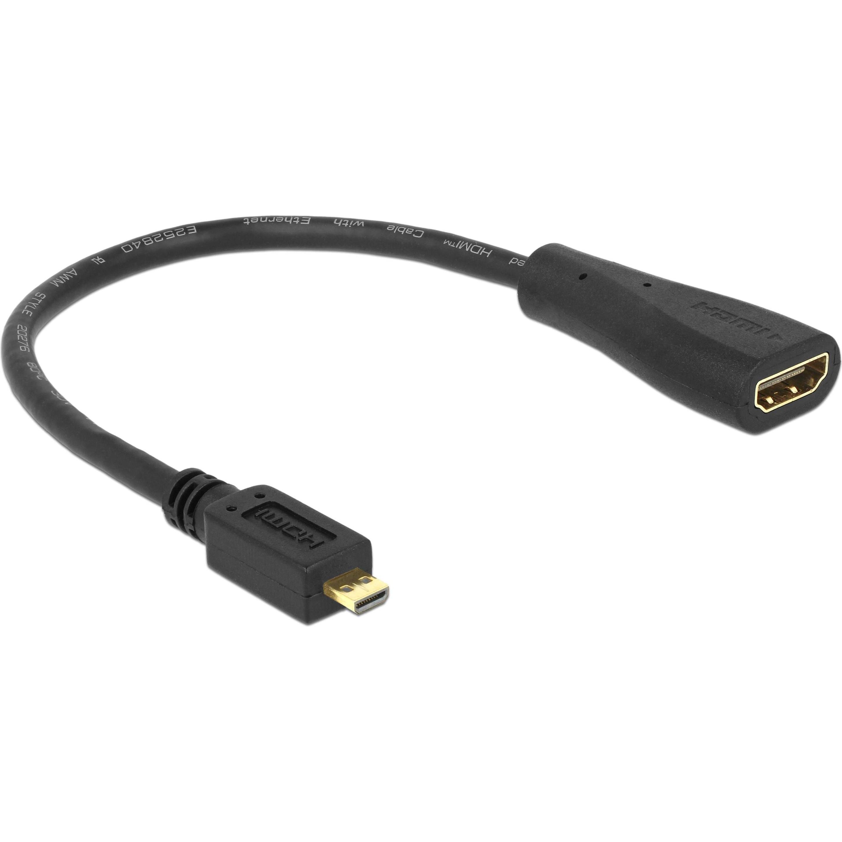 Delock HDMI – Micro HDMI (0.23 m, HDMI), Video Kabel