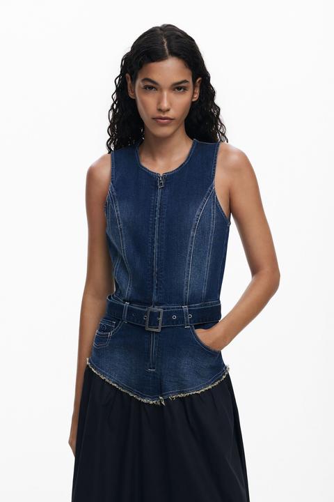 Produktbild Desigual Weste Popeline Denim Medium Wash (M)