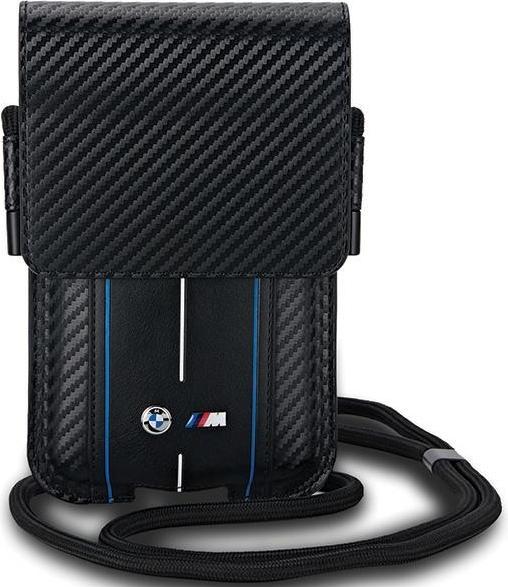 BMW Torebka BMPSP15XMSCAKL Wallet Bag czarny/black Carbon Blue Stripes