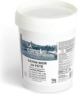 La Corvette Schwarze Seife Paste mit Leinöl Paste (Handseife Nachfüllpackung)