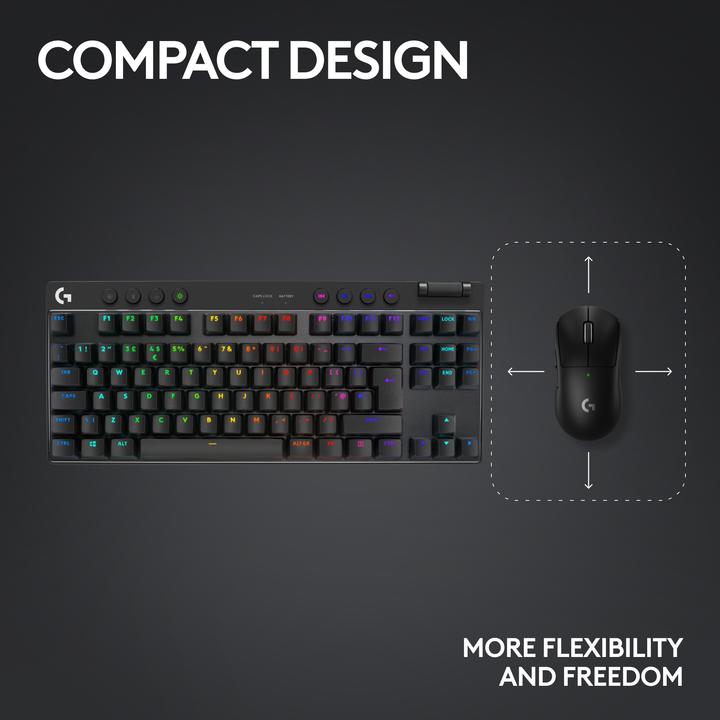 Actual product image Logitech G Pro X TKL Lightspeed (Swiss, Cable, Wireless)