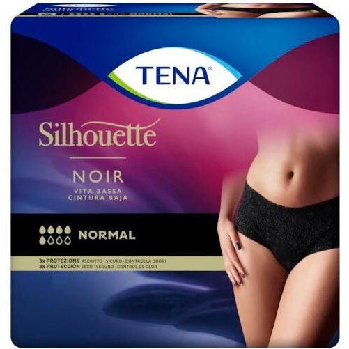 Tena, Inkontinenzhygiene, Silhouette Normal Black L 9U (9 x, L)