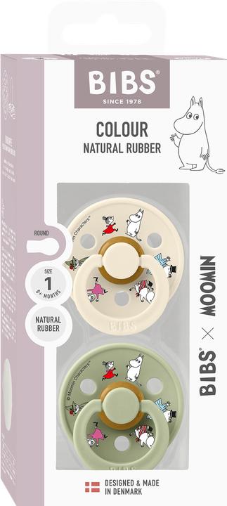 Productafbeelding Bibs - x Moomin Pacifier Colour 2 Pack Friends - Ivory - Size 1 (2x, 0 - 6 Maanden)