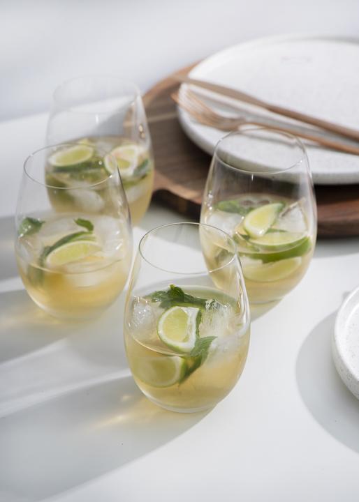 Mikasa Set of Four Stemless Wine Glasses (19.75 cl, 4 Glasses, White wine glasses)