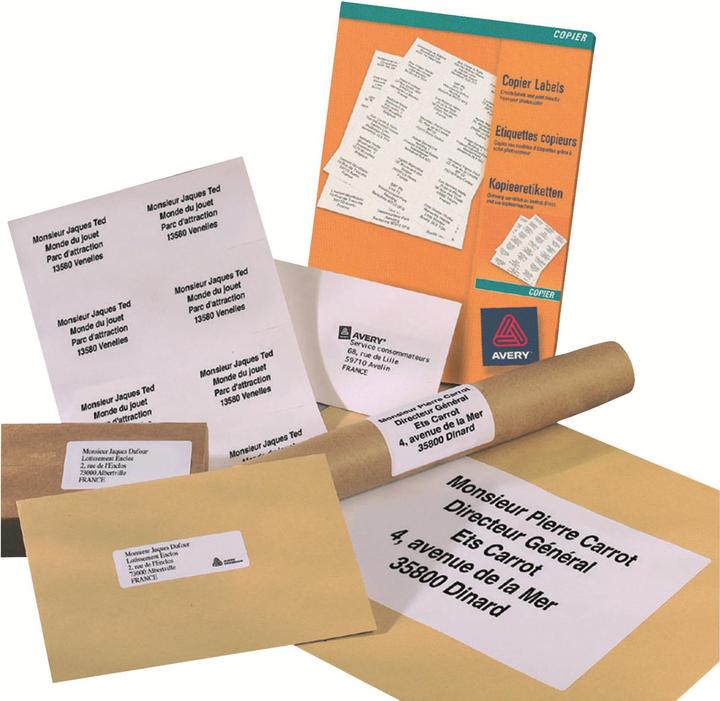 Actual product image Avery Permanent adhesive paper address/mailing labels