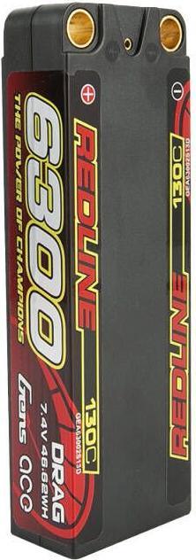 Produktbild Gens Ace Redline Series 6300mAh 7.4V 130C 2S2P HardCase 70 LiPo Battery (7.40 V, 6300 mAh)