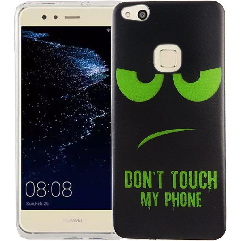 König Design Dont Touch My Phone Handyhülle Huawei P10 Lite Silikon (Huawei P10 Lite), Smartphone Hülle, Grün