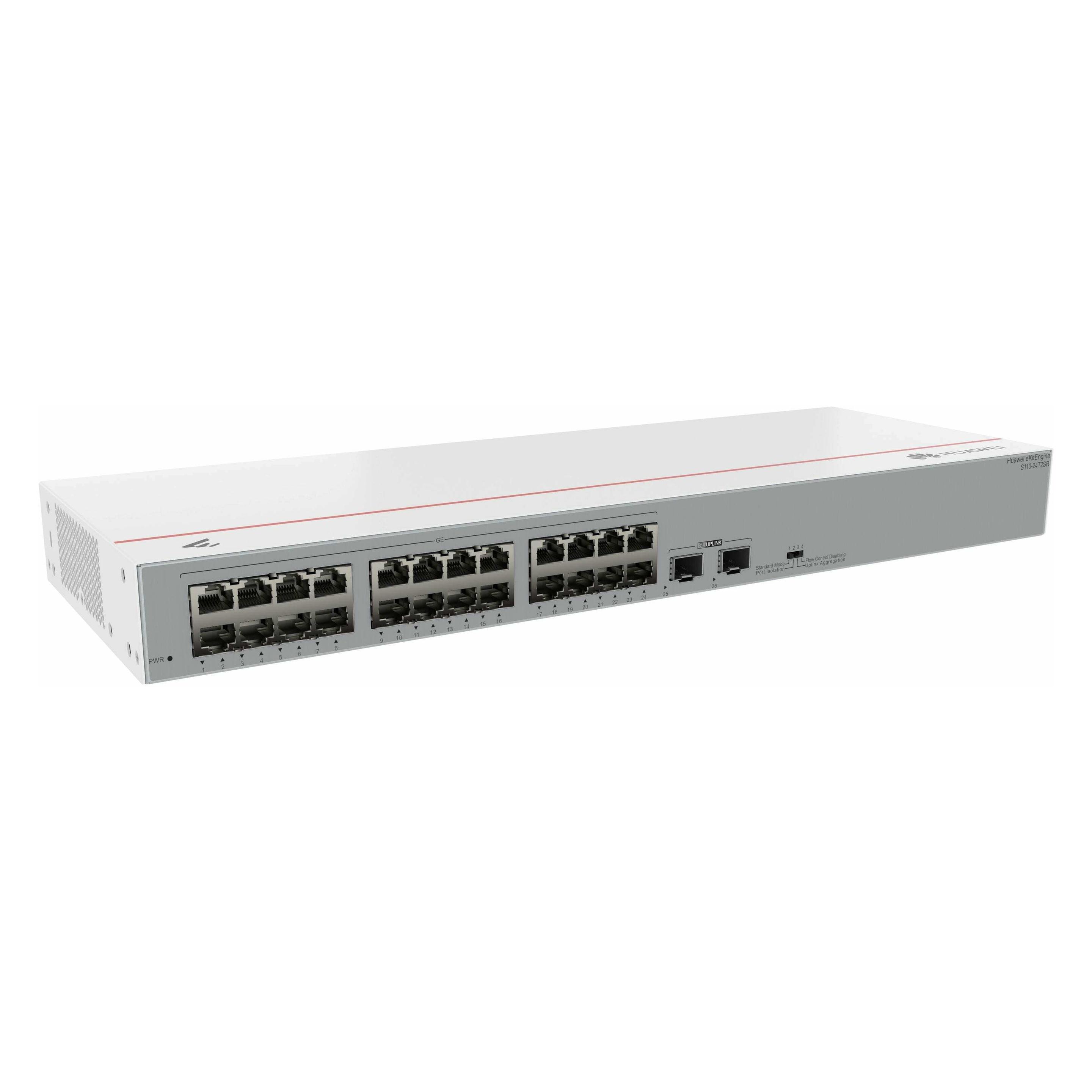 Huawei Ekit Switch S110-24T2SR (26 Ports), Netzwerk Switch, Grau
