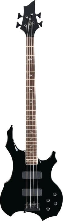 Produktbild Rocktile BattleBone E-Bas mit Humbucker Pickups, Skull Dots Inlays und High-Gloss-Finish (E-Bass)