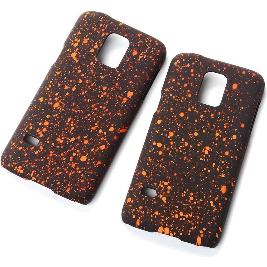 Thumbnail - König Design Handy Hülle Schutz Case Bumper Etuis für Samsung Galaxy S5 Mini 3D Sterne Orange (Samsung Galaxy S5 Mini), ...
