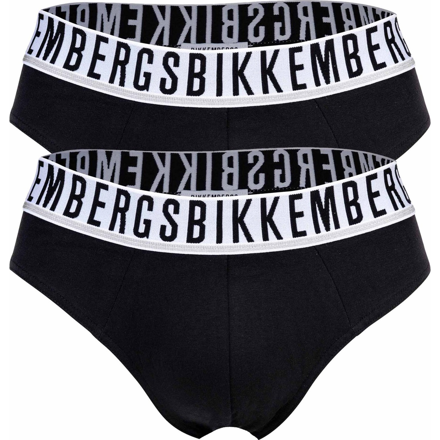Bikkembergs, Herren, Unterhosen, Slip Casual Stretch, Schwarz, (S, 2er Pack)