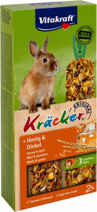Produktbild Vitakraft Kräcker +Klee-Honig 2er Zwergkaninchen (0.11 kg, 1 x)